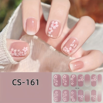 6 Sets of CS Waterproof Gel Nail Film Full Stickers Japanese and Korean Style Little Red Book Same Style Nail Stickers Wholesale