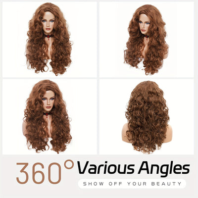 Voluminous Brown Curly Waves