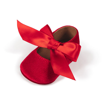Charming Bowknot Princess Wedding Shoes for Youngsters - Soft Sole Mary Jane Flats, Lightweight Fabric Upper & Rubber Sole, All-Season Comfort, Ideal for Weddings and Special Occasions, Wedding Shoes for Brid