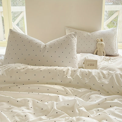 [Soft Duvet Cover] 3pcs Korean-Style Reversible Duvet Cover Set | 1 Duvet Cover + 2 Pillowcases, Soft, Breathable, Charmingly Minimalistic, Comfortable, AA Side Design, Suitable As Gifts for Valentine's Day, Thanksgiving, Mot