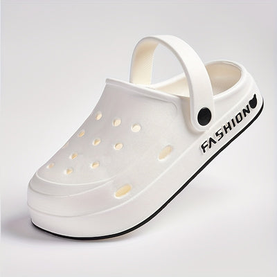 Mid-Year, Summer New Arrivals, Japanese and Korean Fashion Women's Cute Detachable Coal Ball EVA Hole Shoes, Adorable Coal Ball Charms, Comfortable Casual Versatile, 1.97inch Thickened Sole, Rotatable Back Strap for Dual Wear