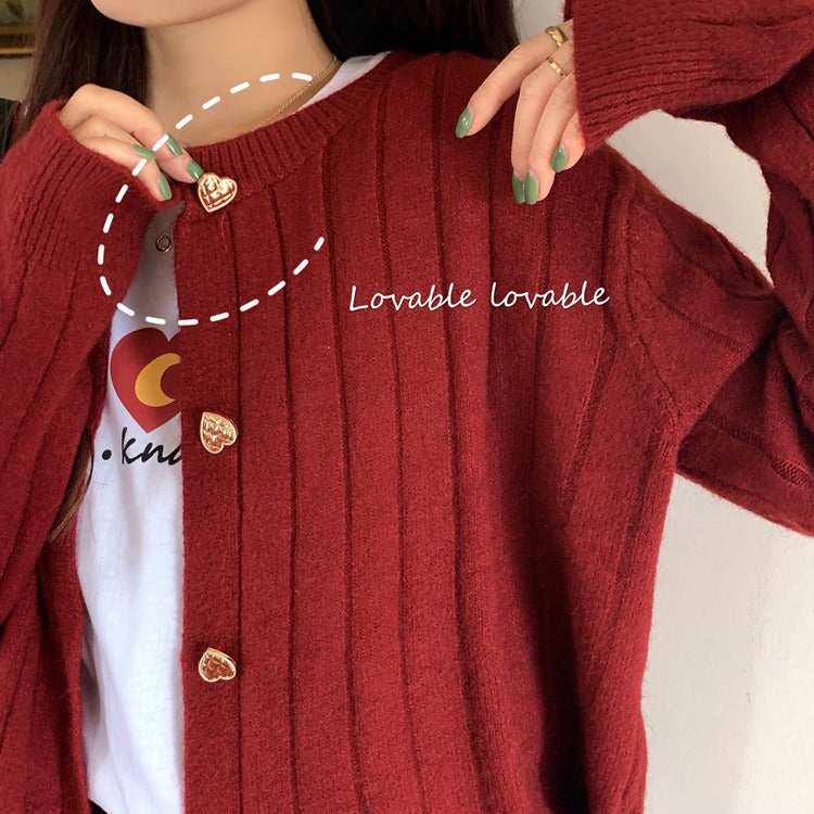 Korean Style Loose Slimming Striped Sweater