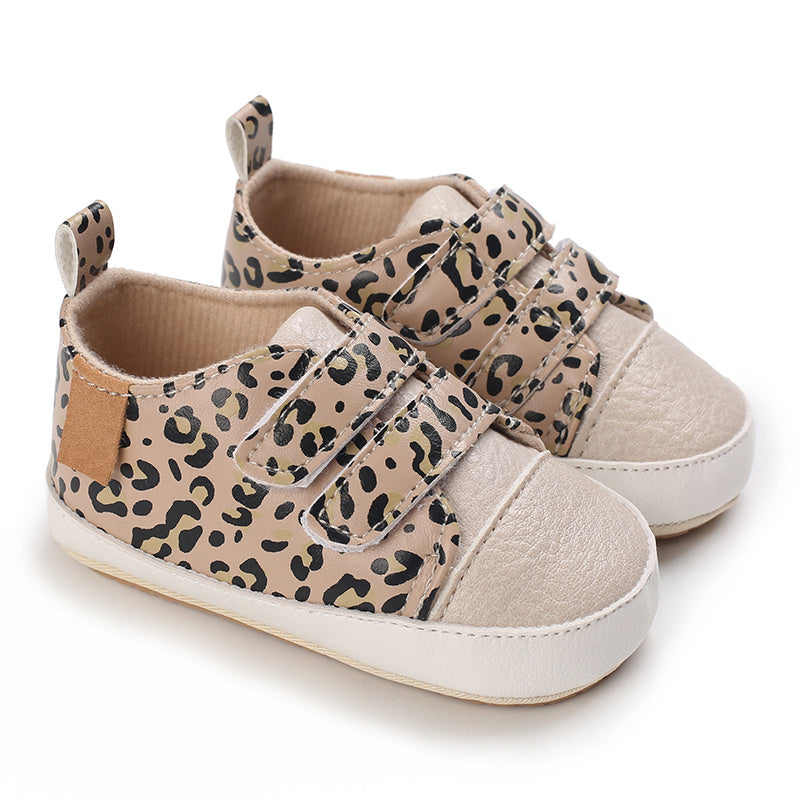 Toddler Baby Sneakers Soft Sole Non-slip Hook And Loop Fastener Shoes First Walkers Crib Shoes Girls And Boys