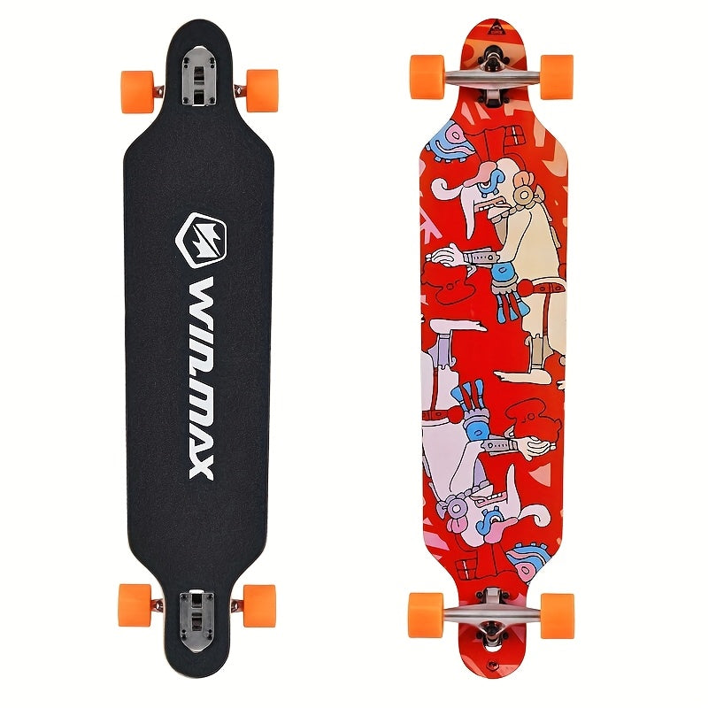 WinMax Premium Skateboard, A Top-notch Choice For All. With 8-ply A-grade Maple, Unique Design, ABEC-11 Bearings, And 85A PU Wheels, It Offers Stability And Smooth Rides For Every Rider, Without Battery
