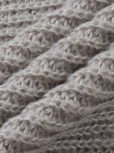 Autumn and Winter Warm Collection, European, American, Japanese, Korean, Loose Casual Bead Pattern, Street Neutral, Men'S and Women'S Knitted, Unique Design, Long Sleeve Short, Falling Shoulder, Simple Sleeve, Pierced Round N