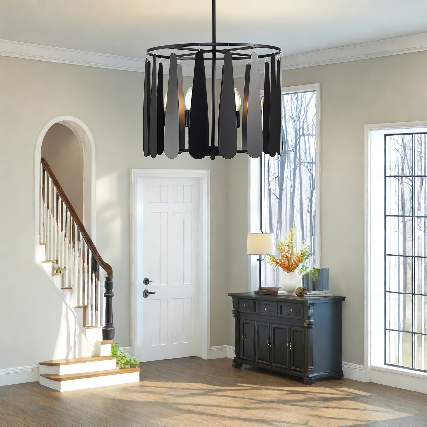 6-Light Island Lights For Kitchen, Farmhouse Dining Room Light Fixture, Rustic Foyer Lighting Fixtures, Modern Hanging Pendant Lights For Living Room, Bedroom, Entryway