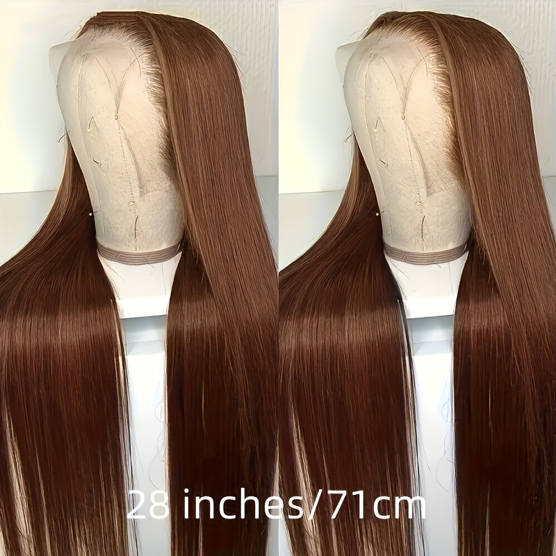 Chocolate Brown #4 Human Hair Wig