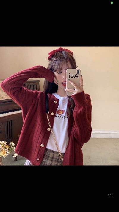 Korean Style Loose Slimming Striped Sweater