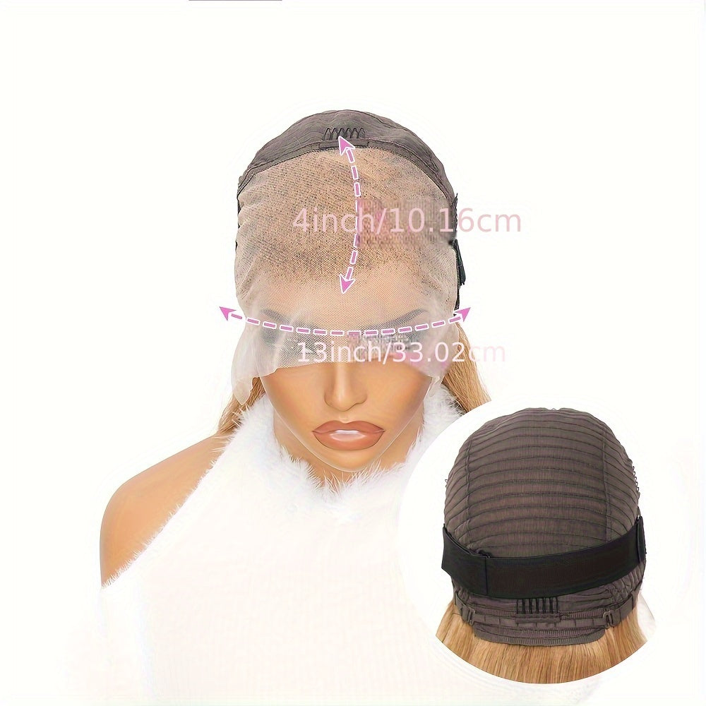 Natural Blonde #27 Light Blonde Straight Frontal Wig