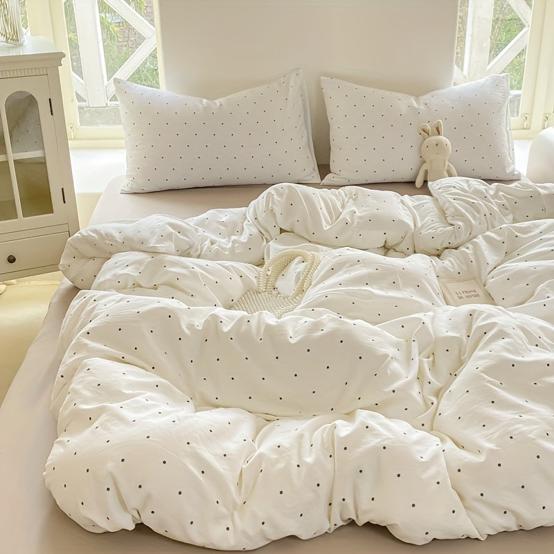 [Soft Duvet Cover] 3pcs Korean-Style Reversible Duvet Cover Set | 1 Duvet Cover + 2 Pillowcases, Soft, Breathable, Charmingly Minimalistic, Comfortable, AA Side Design, Suitable As Gifts for Valentine's Day, Thanksgiving, Mot