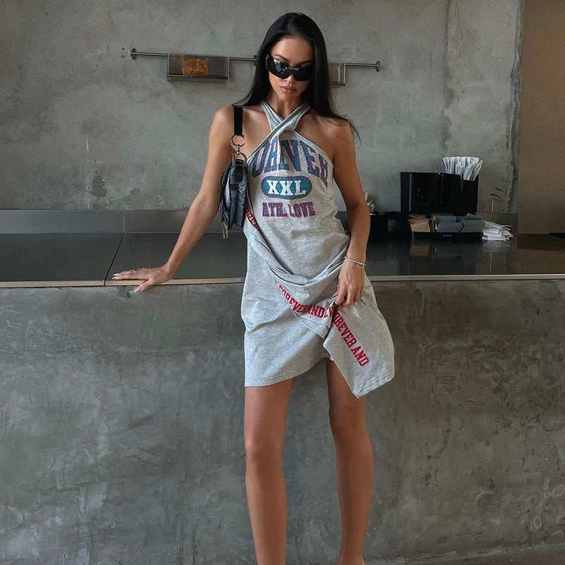 Trendy Sleeveless High Waist Sheath Irregular Dress
