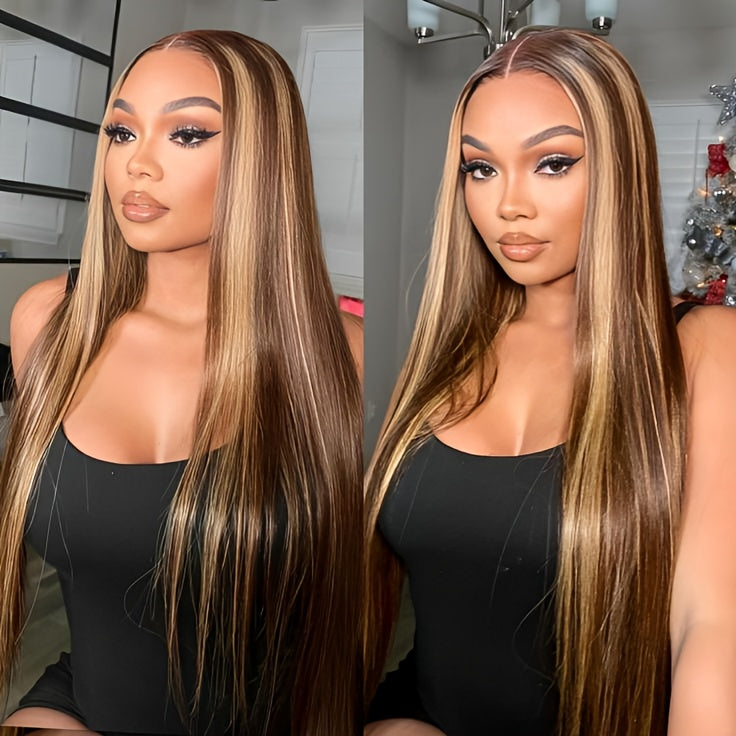 Honey Blonde Ombre Straight Wig