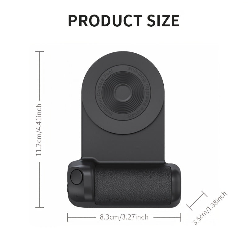 Magnetic Phone Camera Grip Holder, Portable Self Camera Handle, Ergonomic Design, Suitable for iPhone for samsung Android Phones to Vlog Photo and Video Shooting