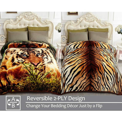 Korean Faux Mink Fleece Blanket，2 Ply Reversible Soft Warm Plush Flannel Blanket，Breathable and Comfortable Korean Style Bed Blanket, Queen Size Blanket 75" X 87",5 LBs, King Size Blanket 83" X 91", 6 Lbs, fall blanket, b