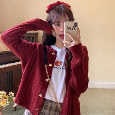 Korean Style Loose Slimming Striped Sweater