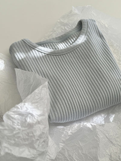 Women's Summer Round Neck Texture Short Sleeve T-shirt Top