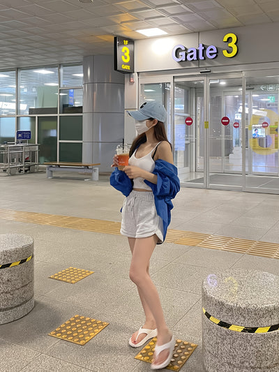 Versatile Comfortable Loose Drawstring Shorts for, Outdoor, Home Use & Shopping - DJ0513226