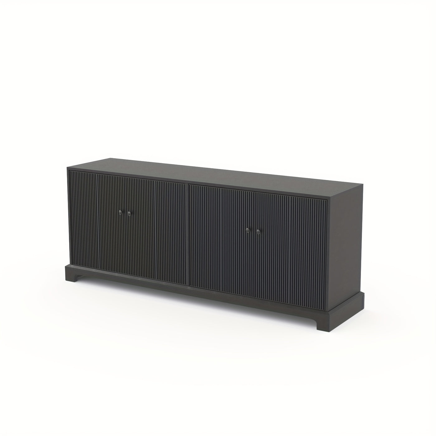 69'' TV Stand with 2 Cabinets for 55-65 Inch TV, Modern TV Console Entertainment Center with Solid Wood Feet, Media Console for Living Room, Bedroom, Black