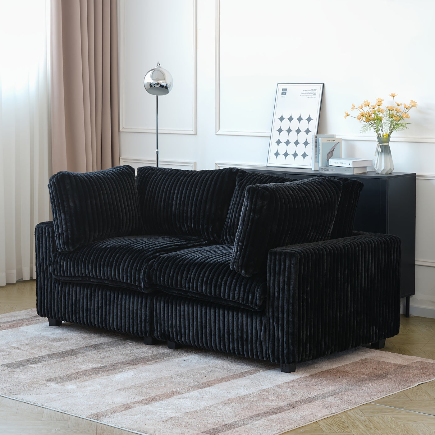 Modern Convertible Sleeper Sectional Sofa - Modular Living Room Couch with Washable Covers, Deep Seat Sleeper Sofa Bed, Space-Saving Design for Apartments, Lofts, Guest Rooms - No Assembly Required, Easy-Clean Fabric Upholste