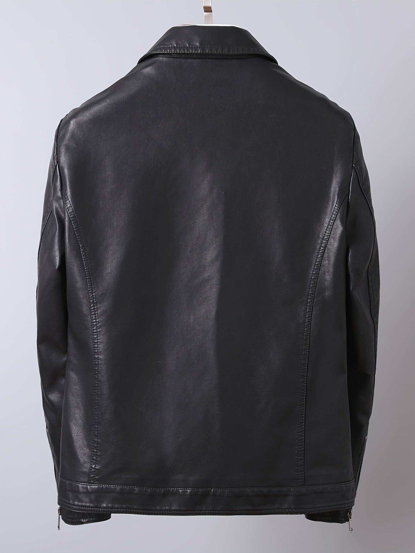 [Compact Size] Men's Slim Fit Jacket - Trendy Korean Style with Fleece Lining, Zipper Closure & Multiple Pockets for Fall and Winter Warmth
