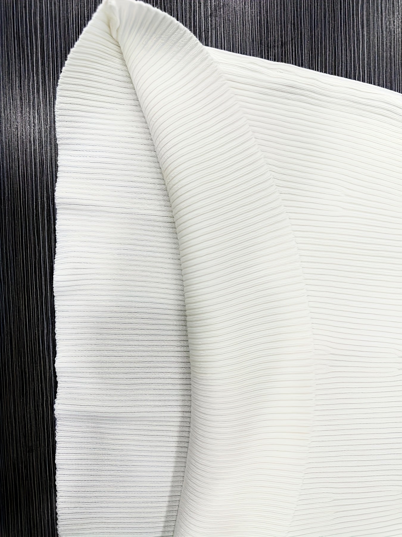 Women'S Sweater Dress - Ribbed Texture, Stretchy Slim Fit A-Line with Stand Collar & Short Sleeves, Elegant Casual Commuter Style, Machine Washable, White, Versatile Fashion, Soft Fabric