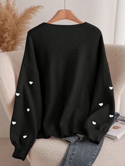 Women'S Soft Pink Sweater - Pastel Pink Cardigan with Front Tie-Waist, Heart Pattern, Boat Neck Longline Blouse for Fall/Winter Layering - Cozy Chic Sweater for Everyday Formal Outfits, Cute Sweaters, Winter Wardrobe, Feminin