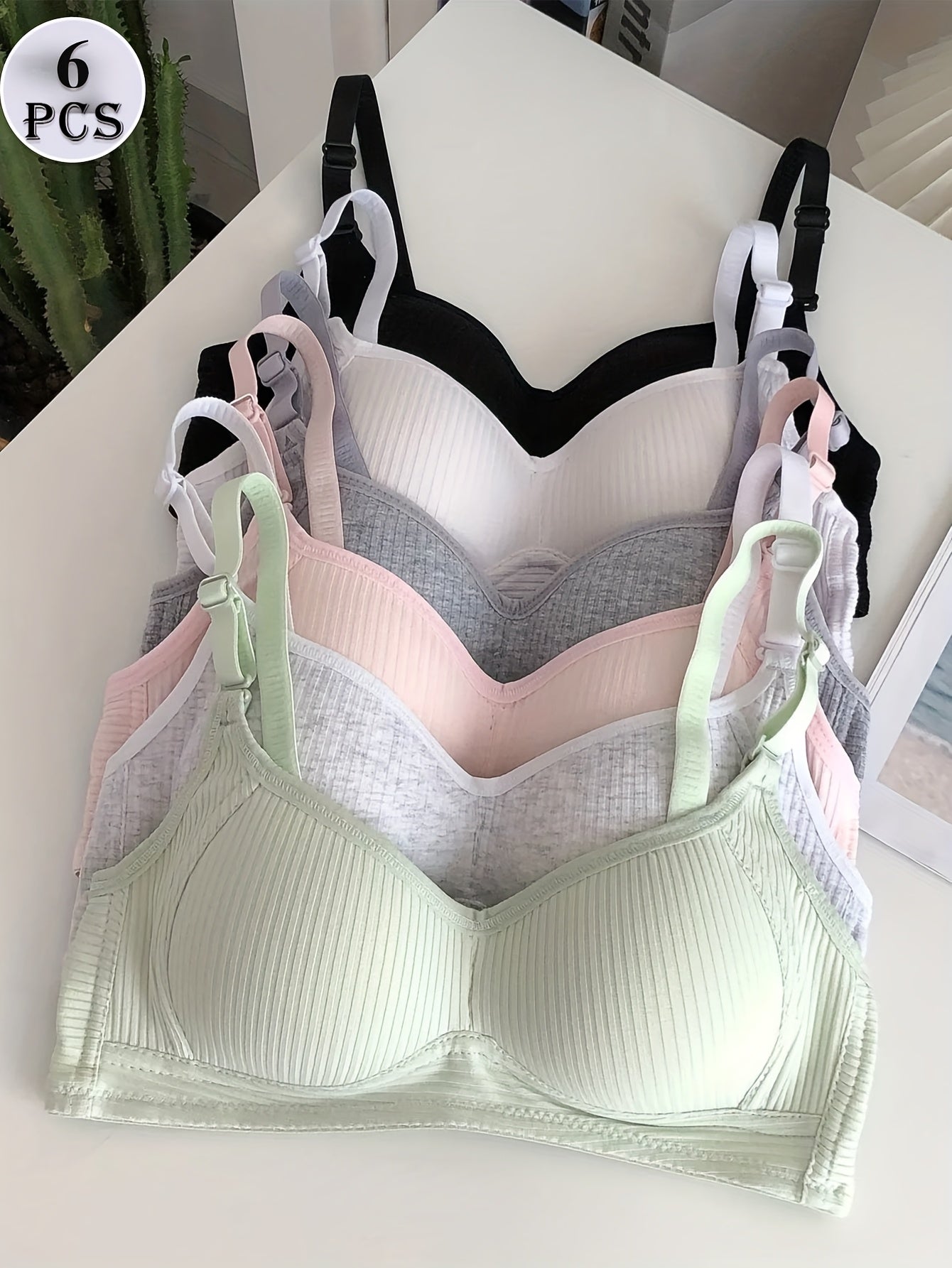 6pcs Wireless Bras