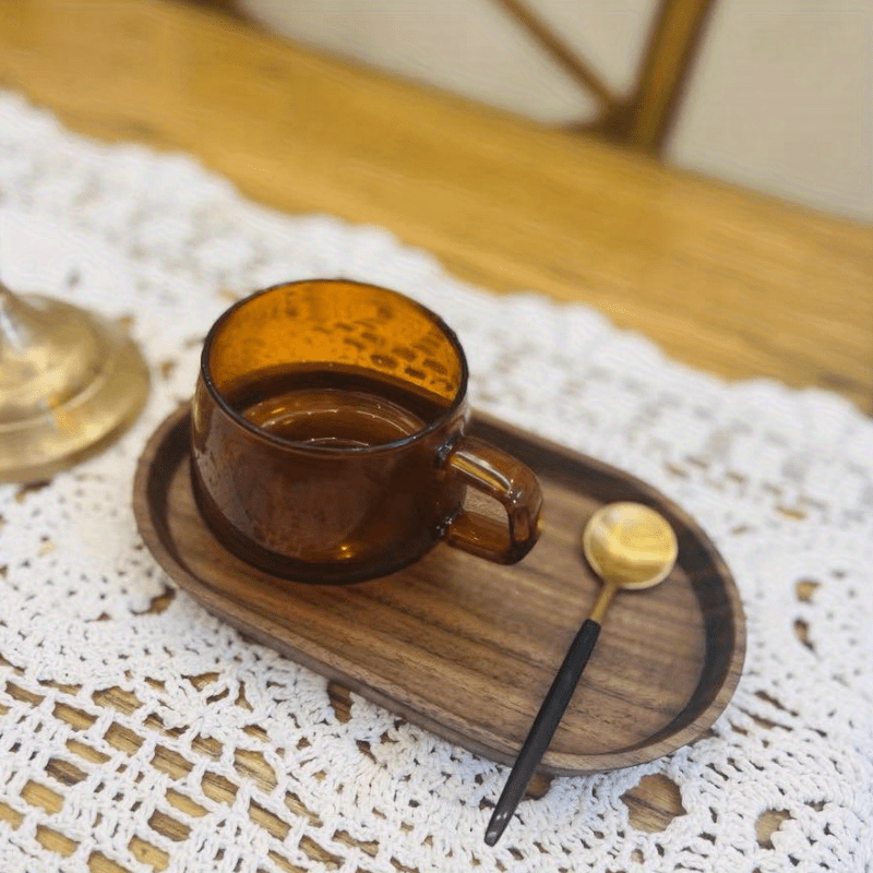 Japanese-Inspired LDQ Elegant Wooden Serving Tray - Space-Saving Design for Food & Drink Service - Perfect for Home Decor and Kitchen Accessories