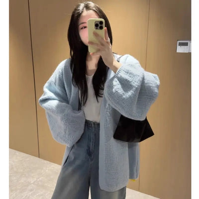 Spring Loose Cardigan Sweater Top For Women