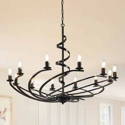 Farmhouse Chandeliers For Dining Room, Industrial Foyer Lighting Fixtures, Modern High Ceiling Hanging Pendant Lights, For Living Room, Bedroom, Kitchen Island, Staircase, Entryway