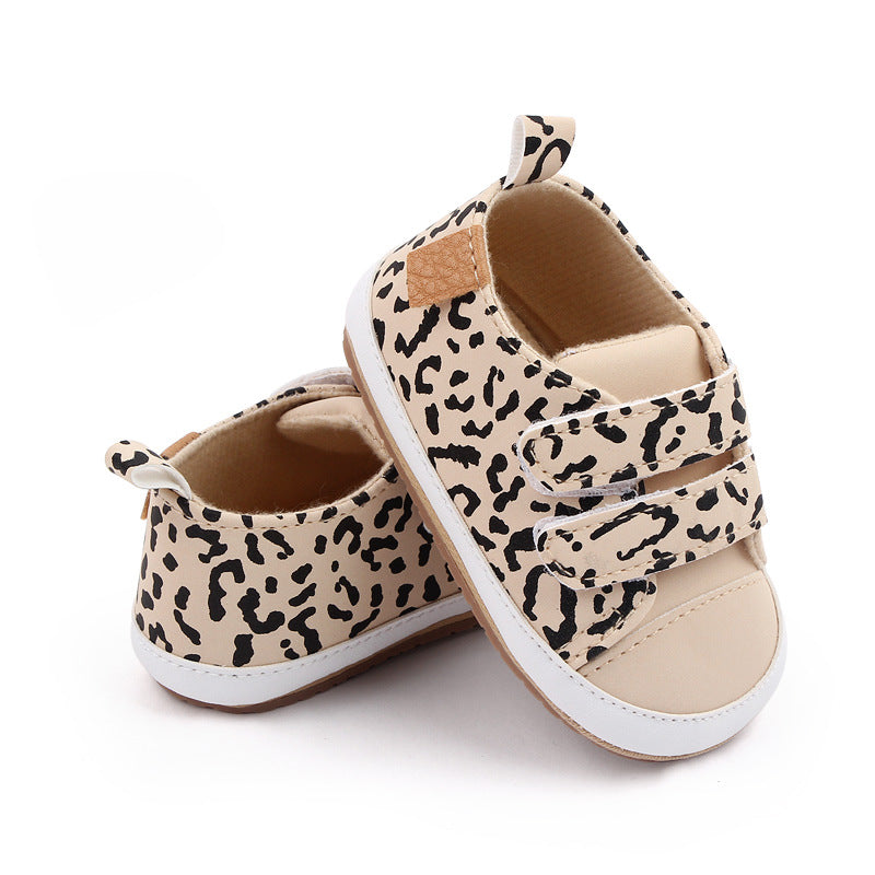 Toddler Baby Sneakers Soft Sole Non-slip Hook And Loop Fastener Shoes First Walkers Crib Shoes Girls And Boys
